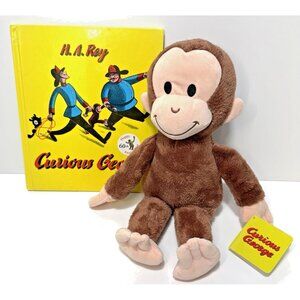 Kohl's Cares Curious George Plush Stuffed Monkey 14" & Curious George Book